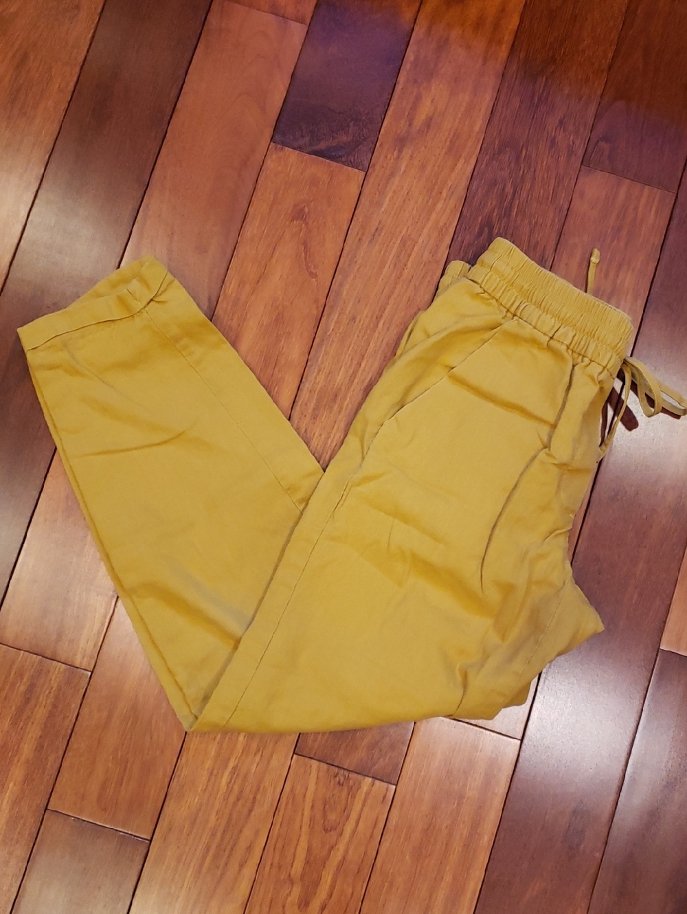 J. Crew Linen blend Size 0 Pants, pull on style. Mustard Yellow